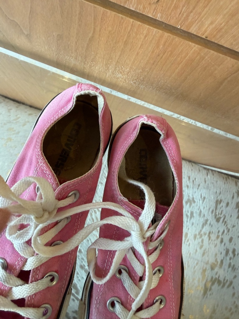 Pre-Loved Pink Low-Top Converse Sneakers for Women, size 4 (6.5 US) - Picture 7 of 9